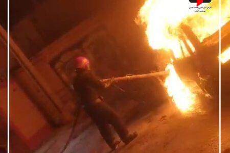 حریق گسترده سوخت قاچاق این‌بار در خیابان بعثت