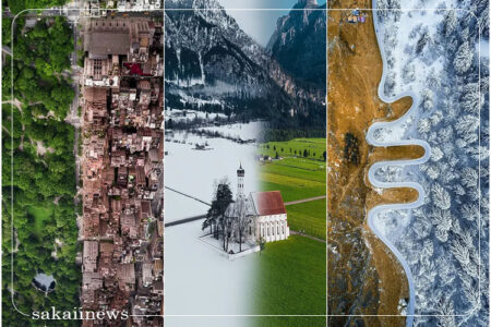 تصاویر هوایی خارق‌العاده از مناظر طبیعی که گذر زمان را نشان‌ می‌دهند