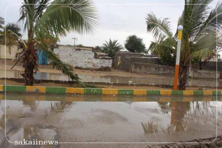 ارتفاع بارش در نیکشهر به ۹.۵ میلی‌متر رسید