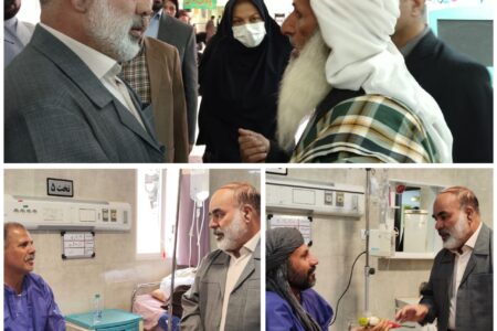 اهداء گل و عیادت از بیماران توسط استاندار سیستان و بلوچستان در روز عید بزرگ نیمه شعبان