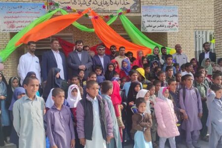 افتتاح مدرسه ۶ کلاسه در گنبد سه‌پایه دلگان با حمایت خیر نیک‌اندیش خانم تهرانی
