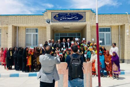 افتتاح مدرسه ۶ کلاسه در روستای آبگاه نیکشهر با مشارکت بانک سامان