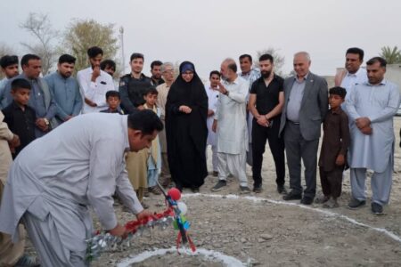 کلنگ‌زنی مدرسه ۶ کلاسه در بخش تلنگ قصرقند با مشارکت بنیاد مهر جاویدان کوروش