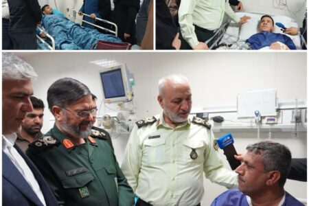عیادت مسئولان ارشد استان از مجروحان حادثه تروریستی زاهدان در بیمارستان خاتم الانبیاء(ص)